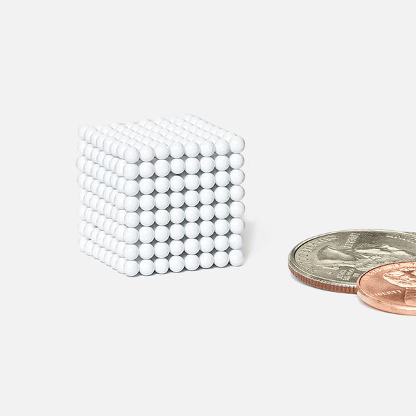 Speks 2.5mm Magnetic Balls Matte White 512 Balls